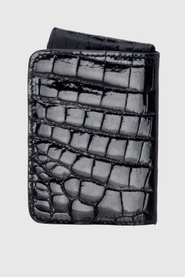 Stefano Ricci black men's business card holder made of genuine crocodile leather 172969 - photo 3