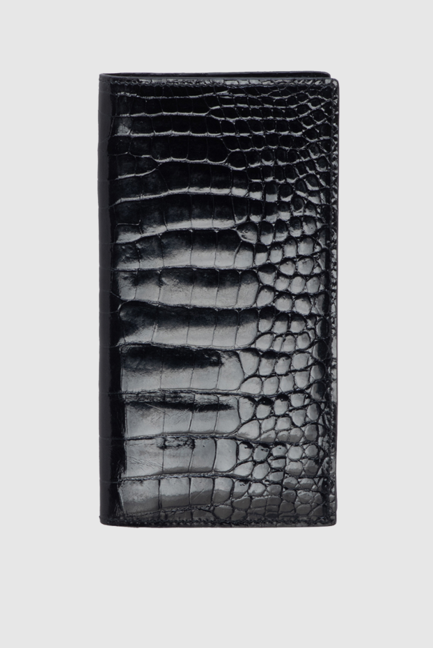 Stefano Ricci black glossy crocodile leather business card holder 172971 - photo 1