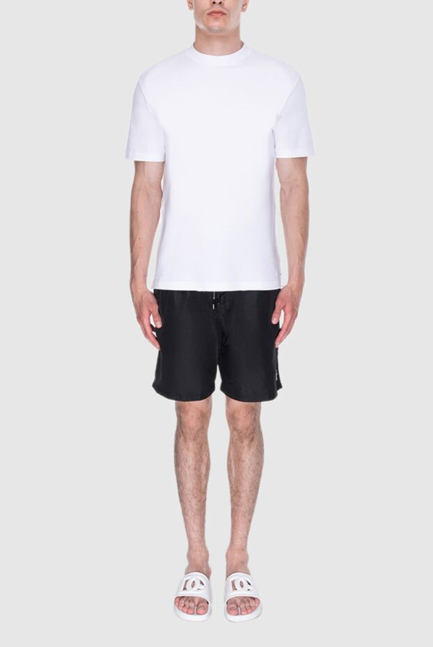 Dolce & Gabbana мужские шорты пляжные из полиэстера черные мужские купить с ценами и фото 173031 - фото 2