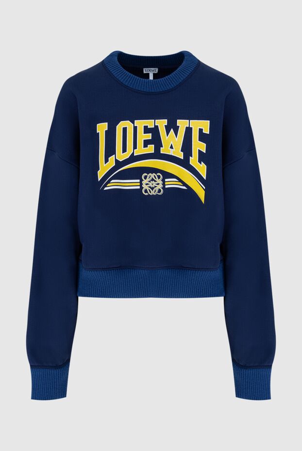 Loewe woman blue cotton sweatshirt for women buy with prices and photos 173060 - photo 1