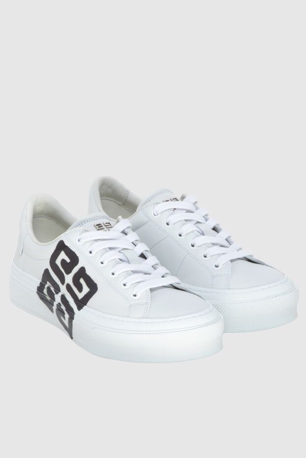 Givenchy leather sneakers with a contrasting pattern on the side and tight lacing 173081 - photo 3