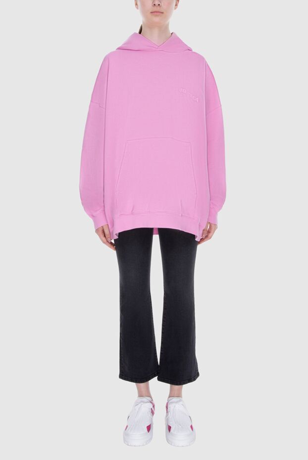 Balenciaga woman women's pink cotton hoodie buy with prices and photos 173093 - photo 2