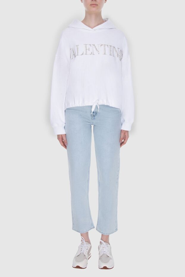 Valentino woman cotton hoodie white for women buy with prices and photos 173143 - photo 2