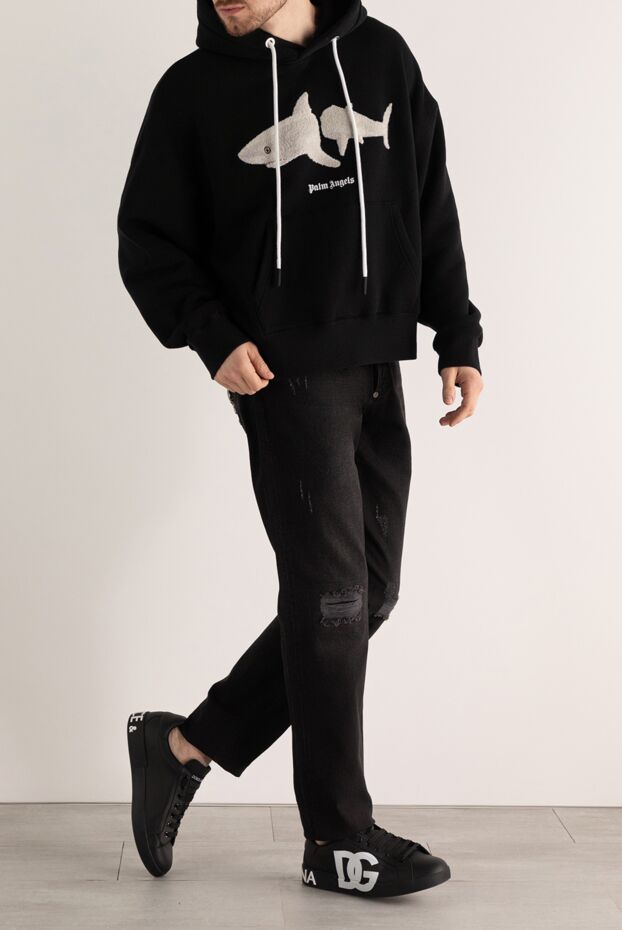Palm Angels man men's cotton hoodie black buy with prices and photos 173154 - photo 2