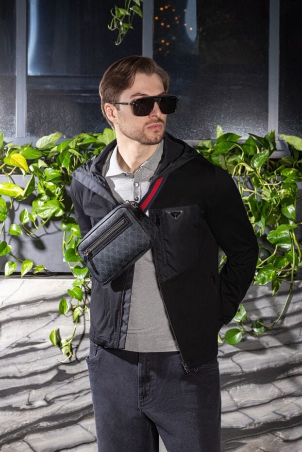 Prada hoodie for men made of cotton and elastane black 173160 - photo 2