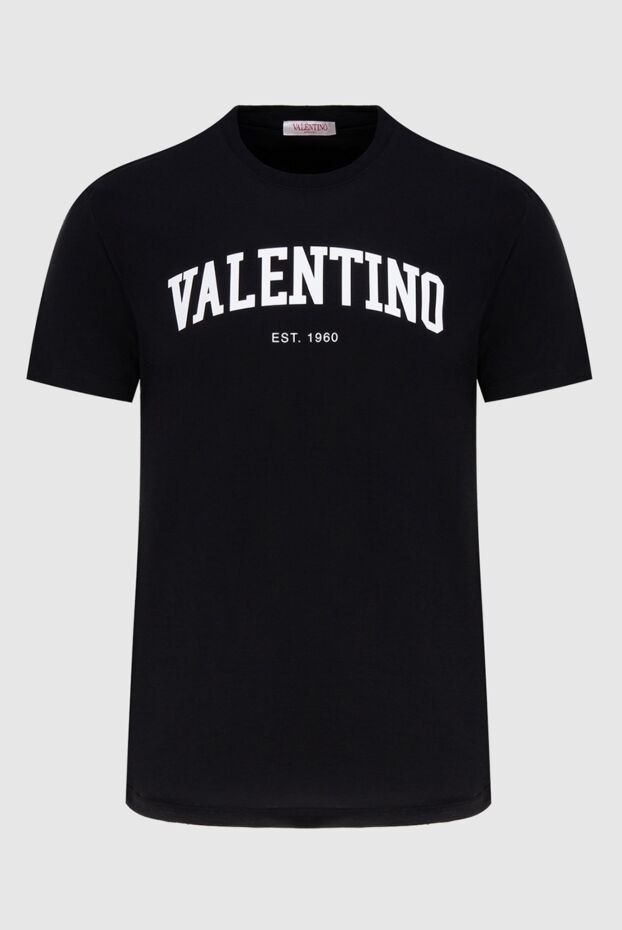 Valentino чоловічі футболка з бавовни чорна чоловіча купити фото з цінами 173165 - фото 1