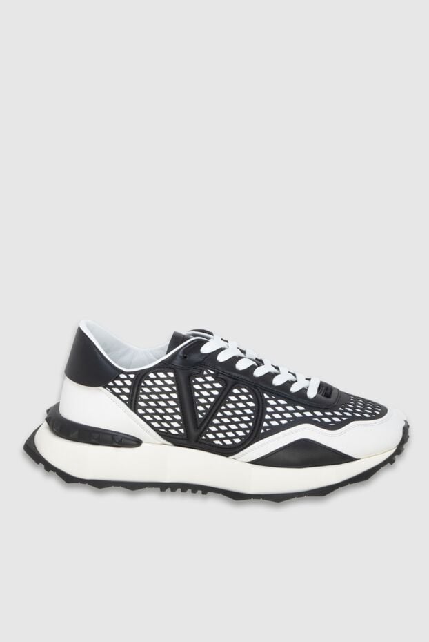 Valentino men's white sneakers with contrast mesh and embossed logo 173167 - photo 1