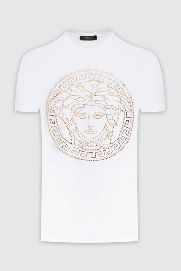 Versace мужские футболка из хлопка белая мужская купить с ценами и фото 173172 - фото 1