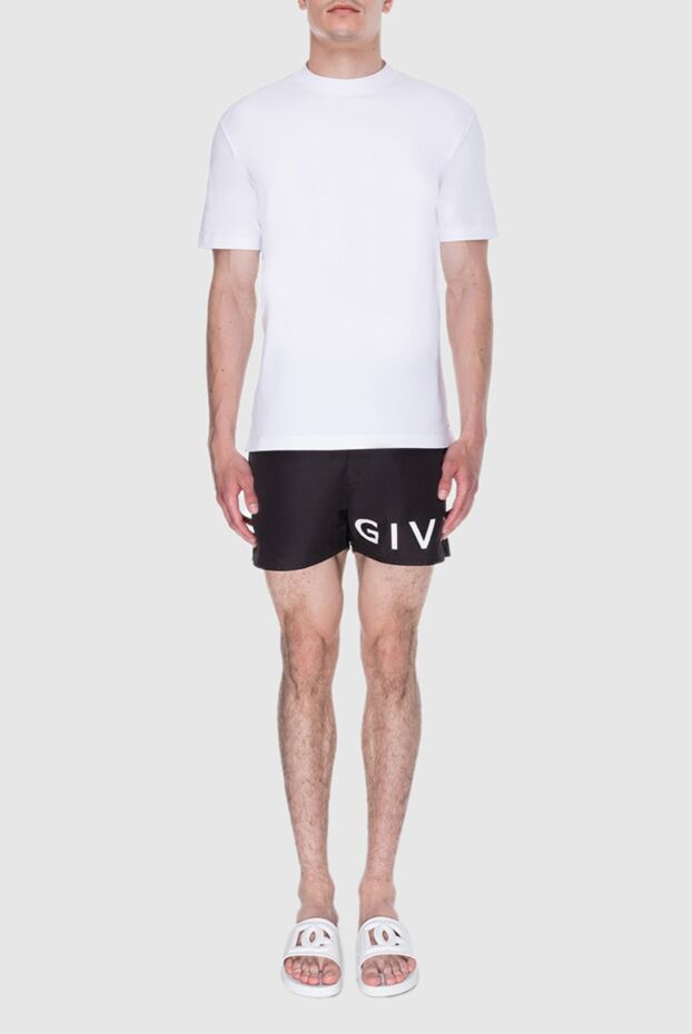 Givenchy чоловічі шорти пляжні з поліестеру чорні чоловічі купити фото з цінами 173175 - фото 2