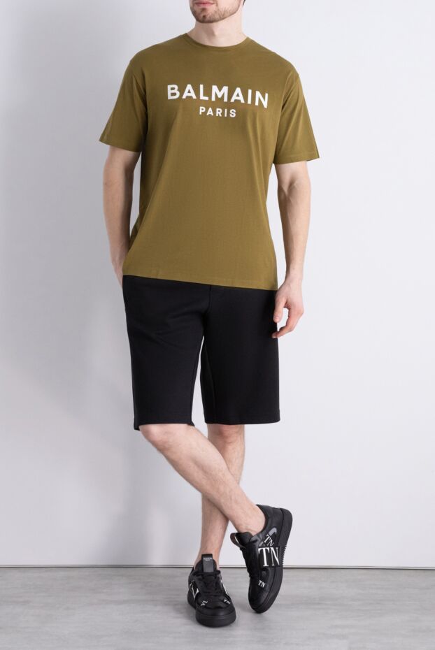 Balmain man brown cotton t-shirt for men buy with prices and photos 173178 - photo 2
