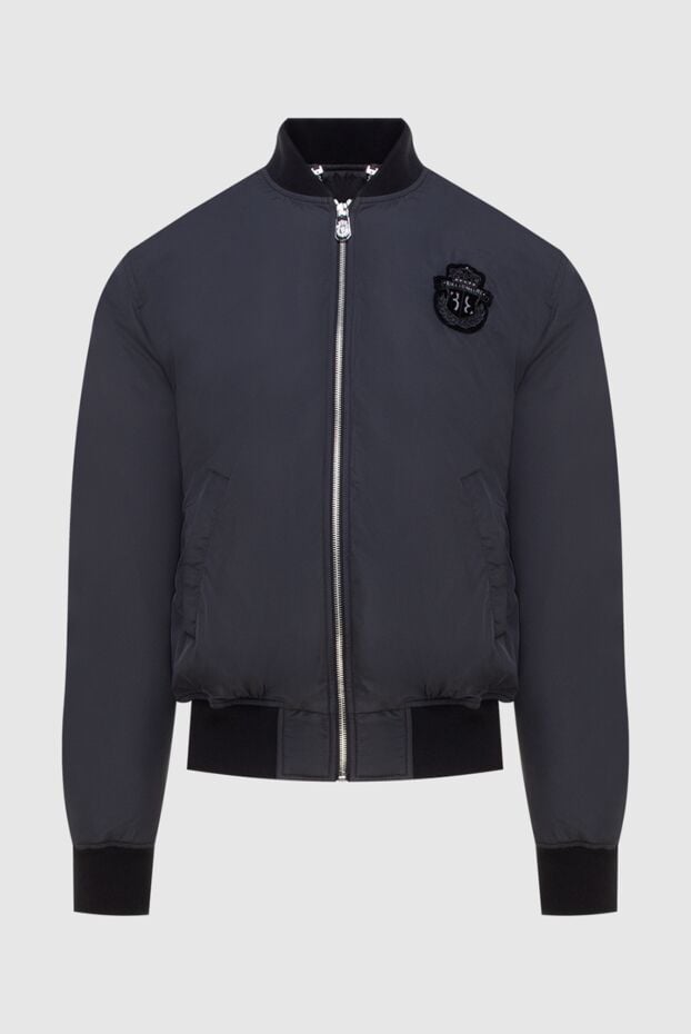 Billionaire black bomber jacket with a logo patch men's 173227 - photo 1