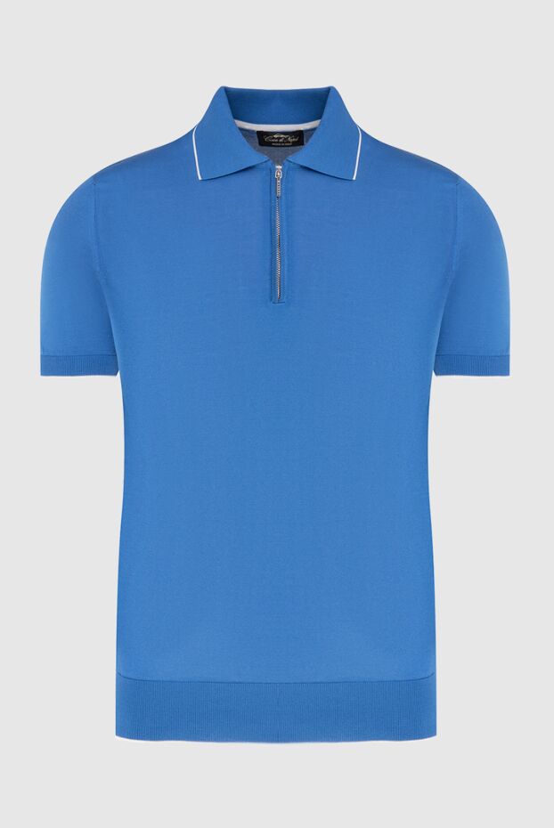 Cesare di Napoli man silk polo blue for men buy with prices and photos 173277 - photo 1