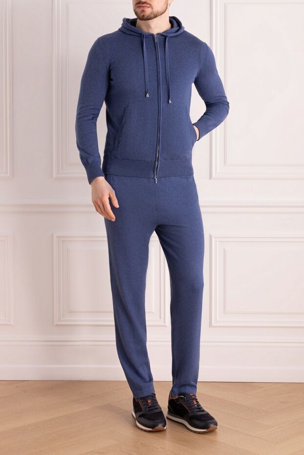 Cesare di Napoli мужские костюм спортивный мужской из хлопка синий купить с ценами и фото 173280 - фото 2