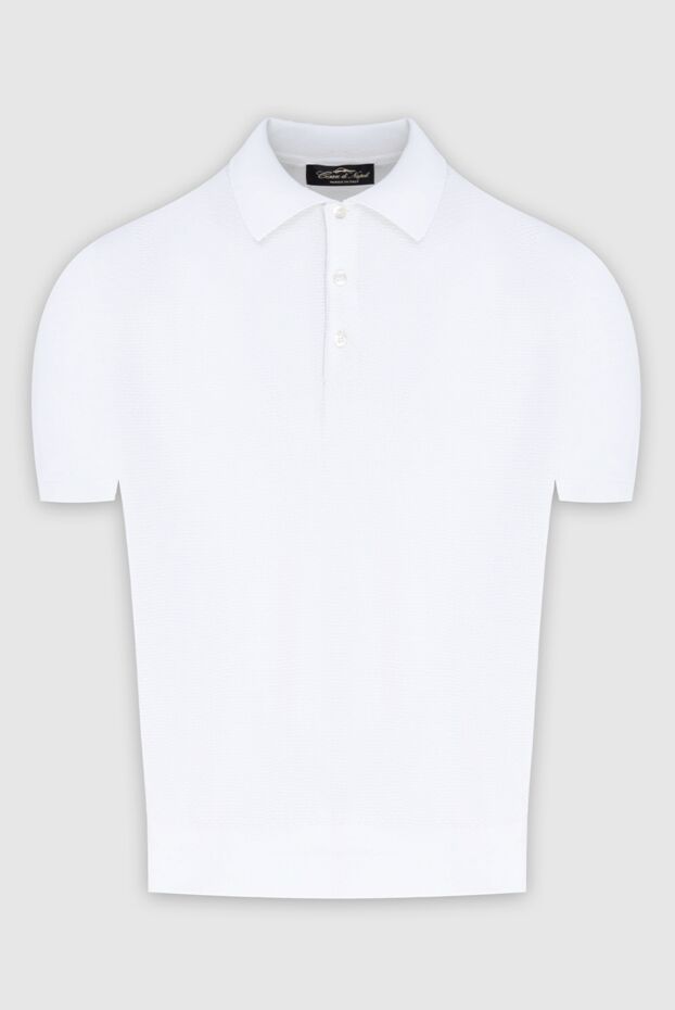 Cesare di Napoli man cotton and silk polo white for men buy with prices and photos 173283 - photo 1
