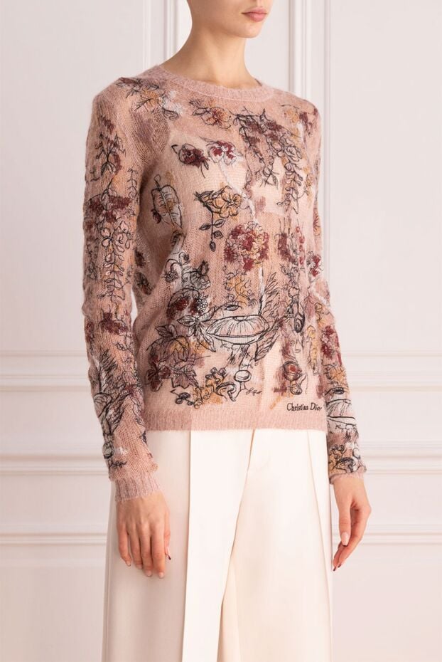 Dior women's pink jumper in floral pattern 173337 - photo 3
