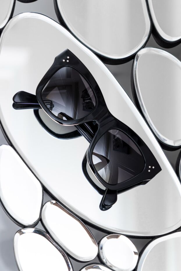 Celine очки catherine солнцезащитные cat-eye черные 173349 - фото 2
