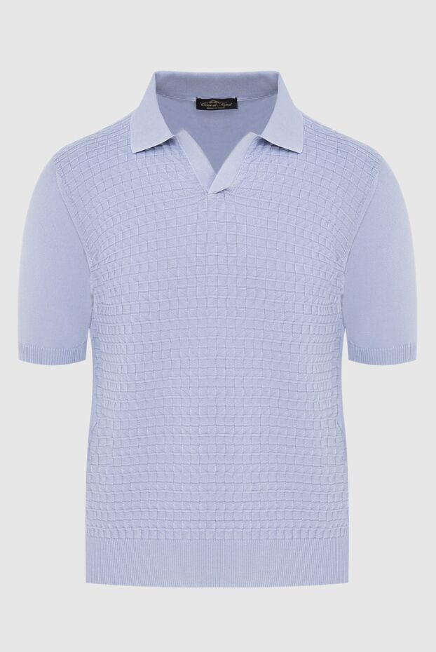 Cesare di Napoli man blue cotton polo for men buy with prices and photos 173365 - photo 1