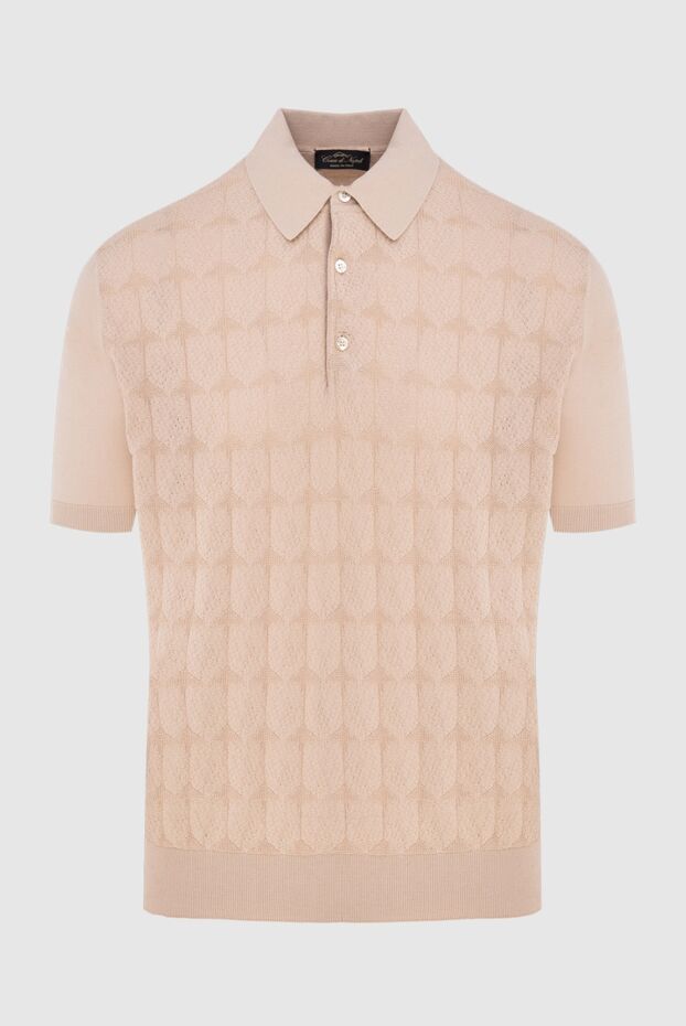 Cesare di Napoli man cotton and silk polo beige for men buy with prices and photos 173370 - photo 1