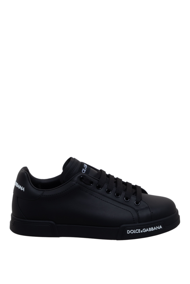 Dolce & Gabbana man men's black genuine leather sneakers buy with prices and photos 173421 - photo 1