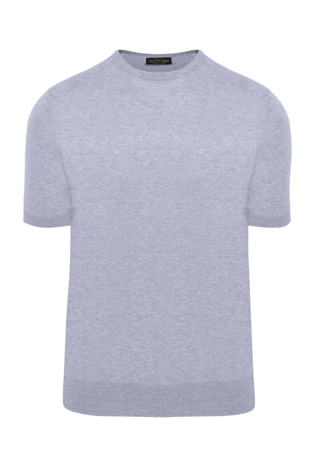 Cesare di Napoli man cotton short sleeve jumper gray for men buy with prices and photos 173438 - photo 1