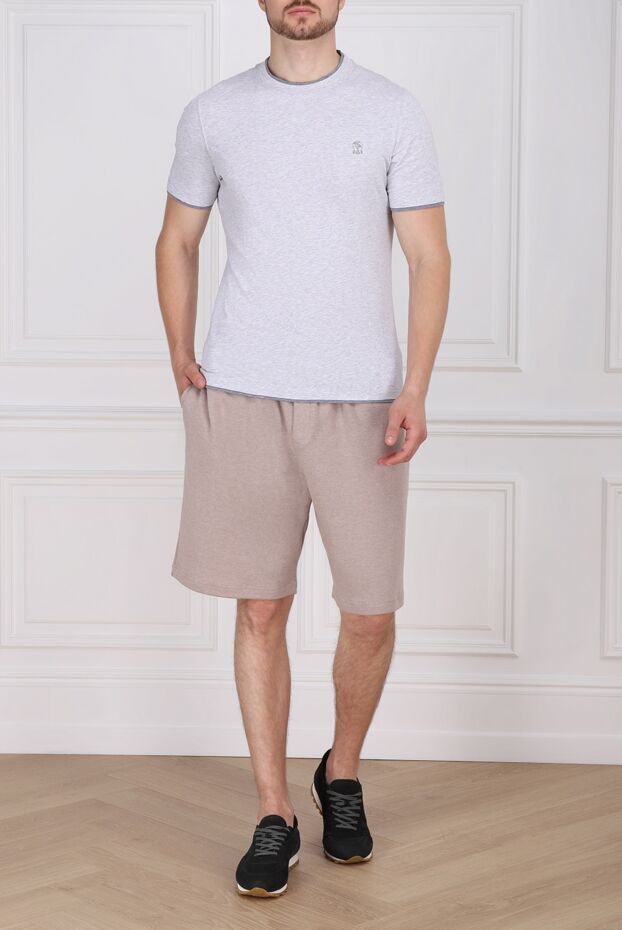 Cesare di Napoli man cotton shorts for men, beige buy with prices and photos 173441 - photo 2