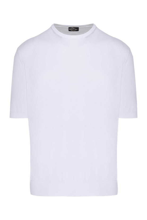 Cesare di Napoli man cotton short sleeve jumper white for men buy with prices and photos 173446 - photo 1