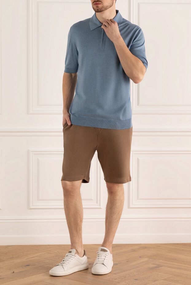 Cesare di Napoli man cotton shorts for men, brown buy with prices and photos 173449 - photo 2