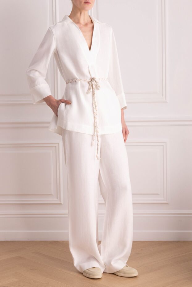 Loro Piana white linen knitted suit for women 173464 - photo 3