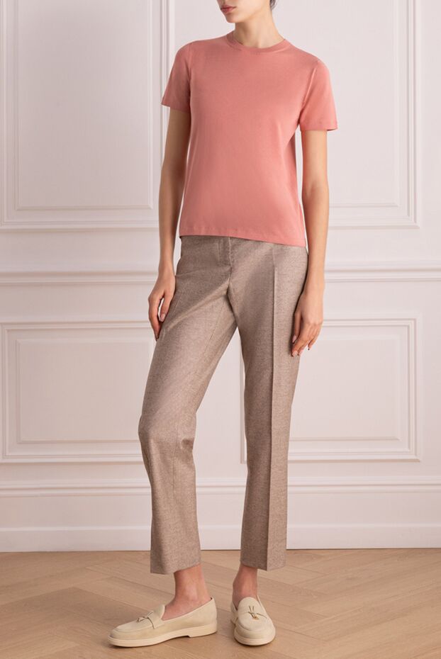 Loro Piana pink cotton jersey basic t-shirt women's 173472 - photo 2