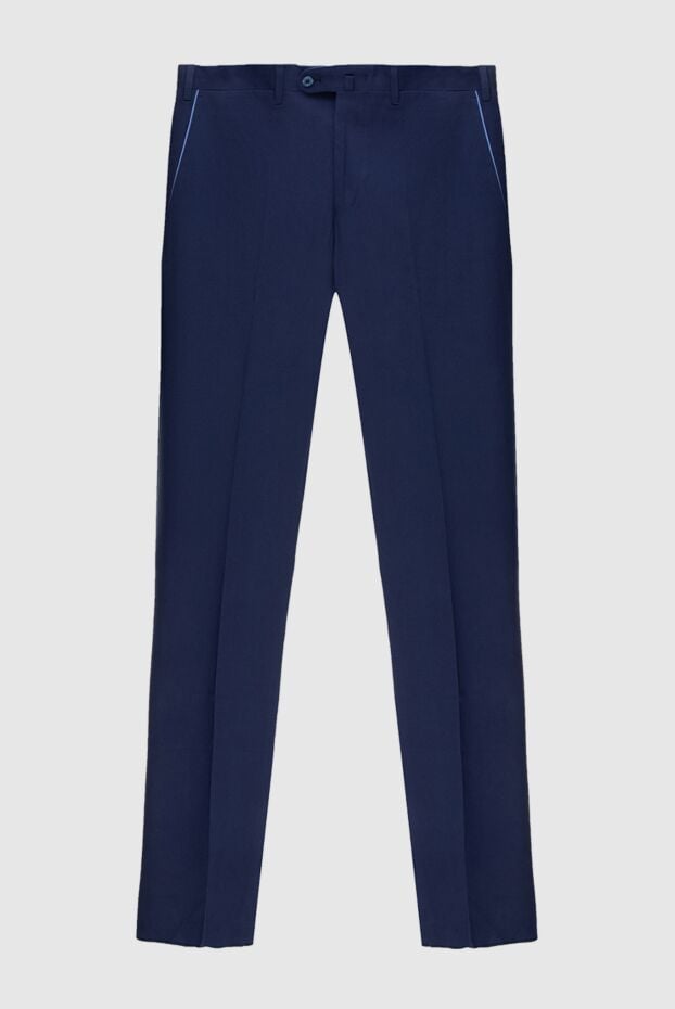 Stefano Ricci men's blue cotton pants with blue inserts 173507 - photo 1