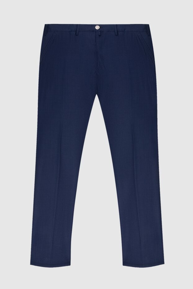 Stefano Ricci men's blue woolen pants with loose buttons 173511 - photo 1