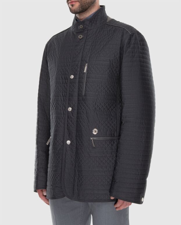 Stefano Ricci men's dark gray silk quilted jacket 173512 - photo 3