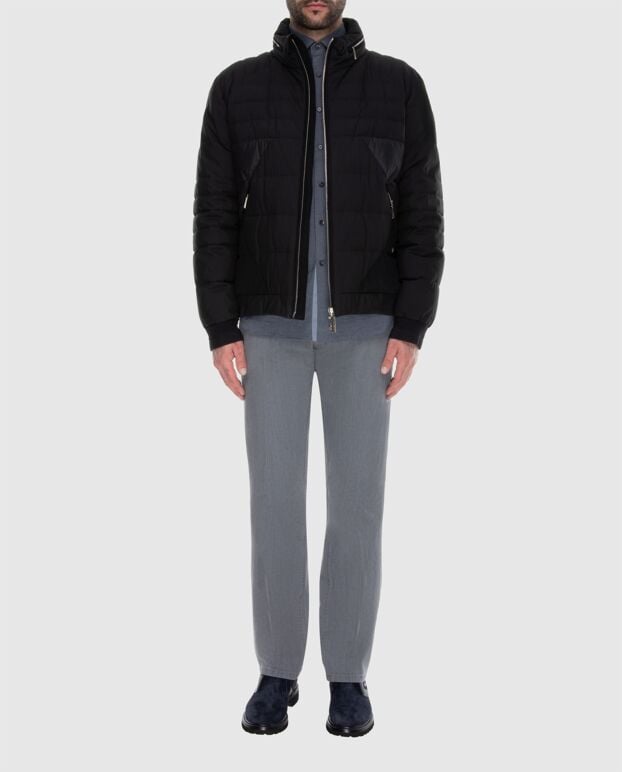 Stefano Ricci men's black quilted jacket with a fastener 173514 - photo 2