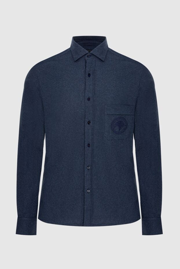 Stefano Ricci men's blue shirt with logo on the pocket 173520 - photo 1
