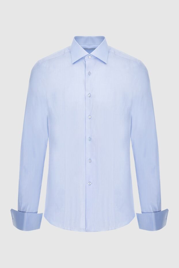 Stefano Ricci men's blue cotton shirt with french cuffs 173524 - photo 1
