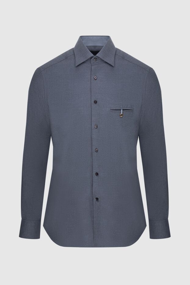 Stefano Ricci men's gray cotton shirt with a pocket 173530 - photo 1