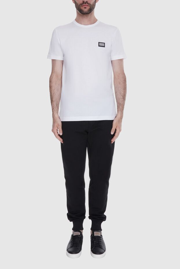 Dolce & Gabbana мужские футболка из хлопка белая мужская купить с ценами и фото 173565 - фото 2
