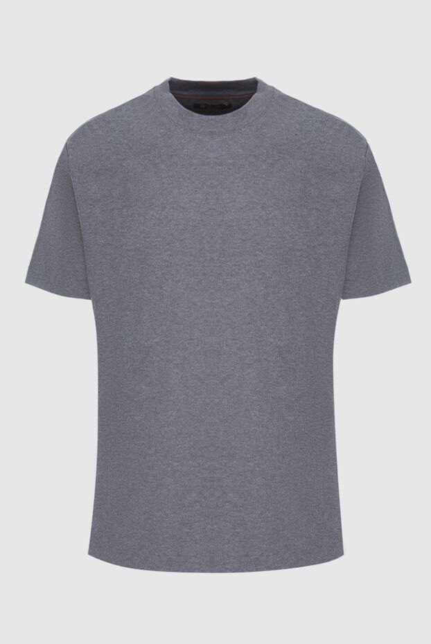 Loro Piana мужские футболка из хлопка серая мужская купить с ценами и фото 173576 - фото 1