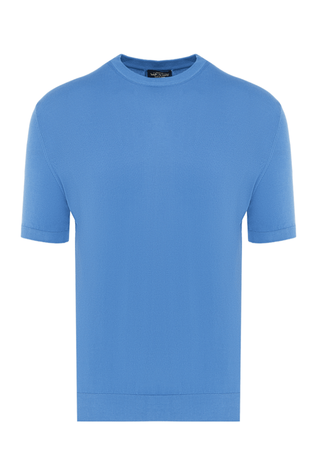 Cesare di Napoli man cotton short sleeve jumper blue for men buy with prices and photos 173587 - photo 1