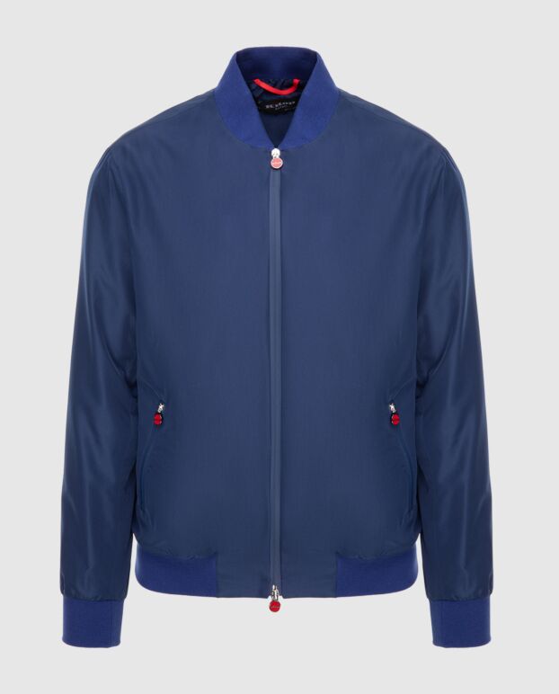 Kiton man blue polyester jacket for men 173594 - photo 1