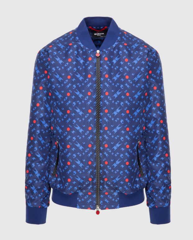 Kiton man blue polyester jacket for men 173597 - photo 1