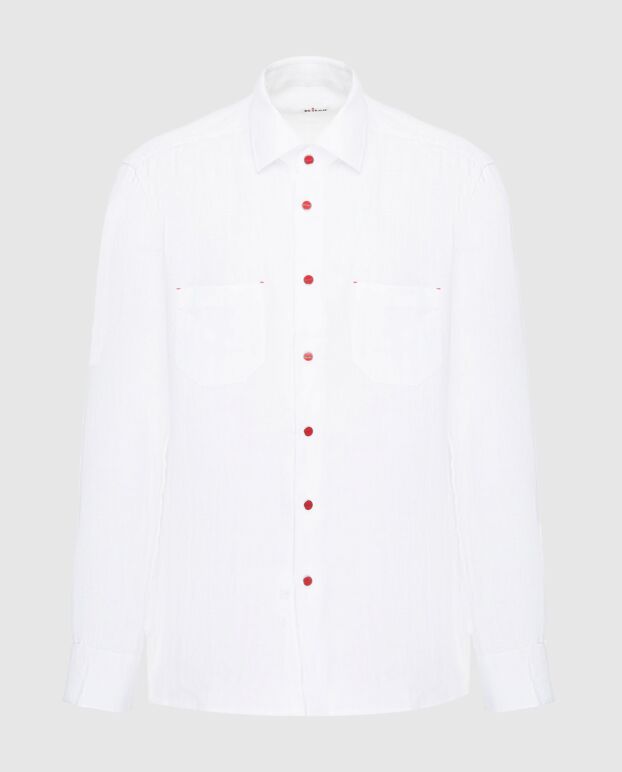 Kiton man white cotton shirt for men 173602 - photo 1