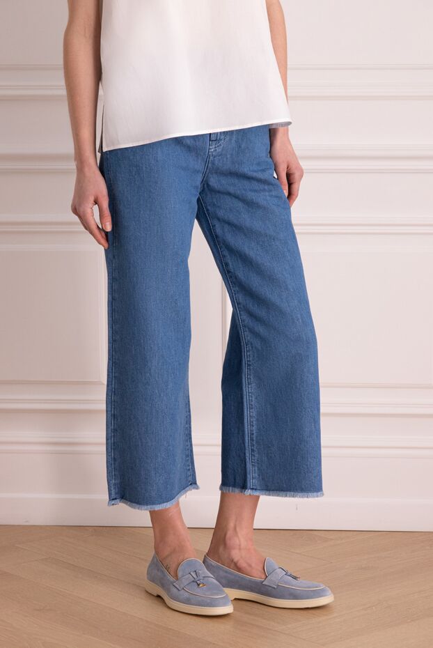 Scissor Scriptor short blue jeans for women 173626 - photo 3