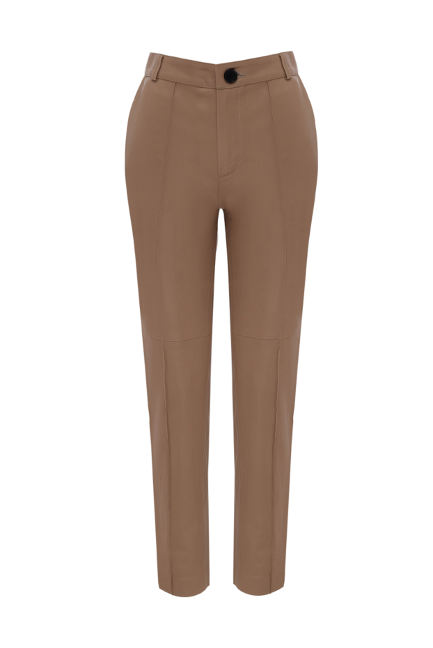 Fleur de Paris woman beige leather pants for women buy with prices and photos 173644 - photo 1