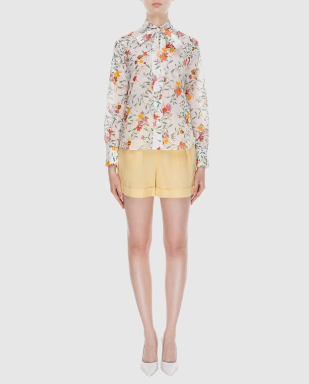 Zimmermann women's white cotton shirt with floral print 173674 - photo 2