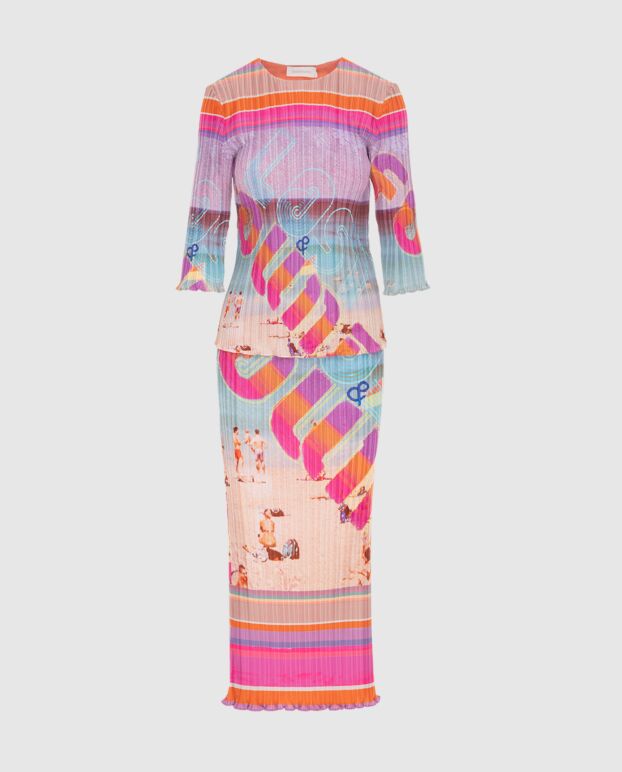 Zimmermann women's purple suit with inscription and beach pattern 173680 - photo 1