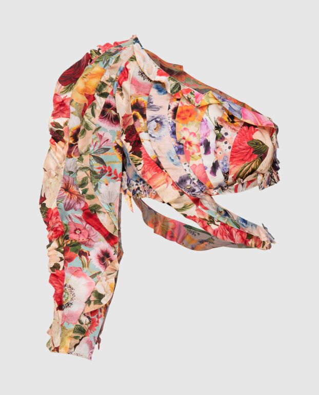 Zimmermann women's beige one-shoulder top with floral print 173681 - photo 1