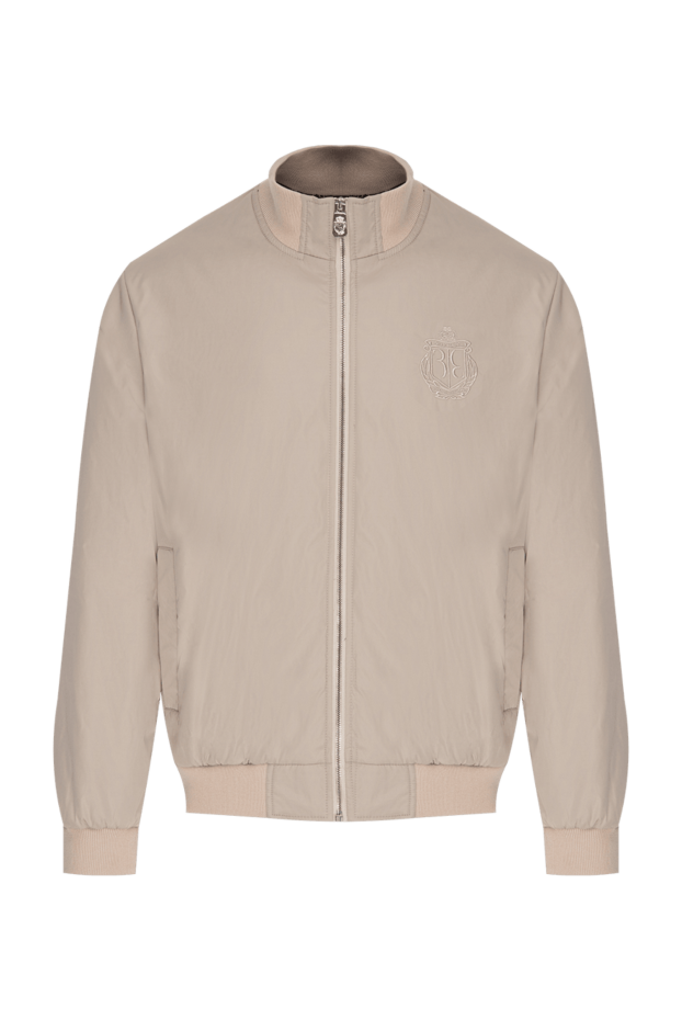 Billionaire beige zip-up jacket with stand-up collar and knit trim 173688 - photo 1