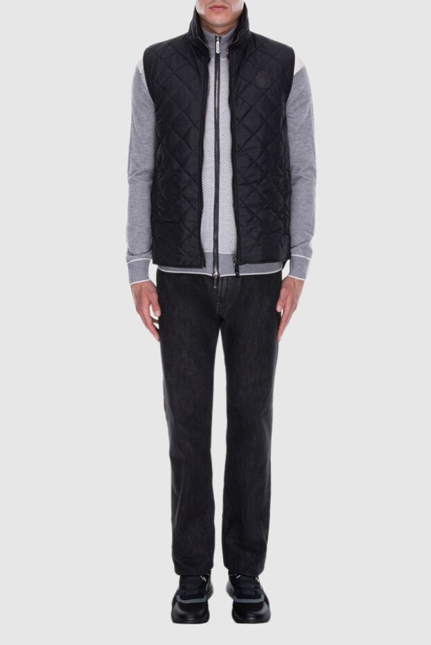 Billionaire men's black vest with logo patch 173690 - photo 3