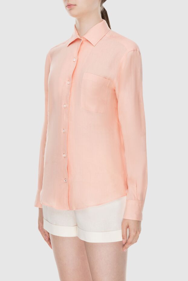 Loro Piana women's linen shirt light pink 173696 - photo 3